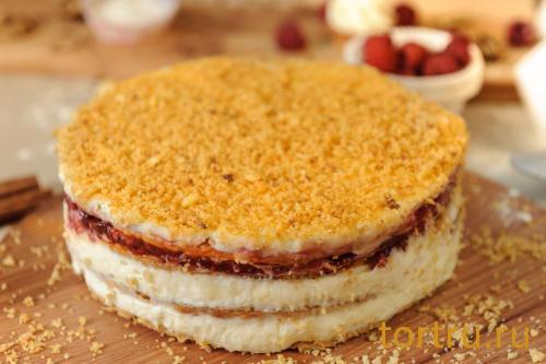 Торт "Наполеон малиновый", кондитерская Ваниль Торт "Наполеон малиновый", кондитерская Ваниль