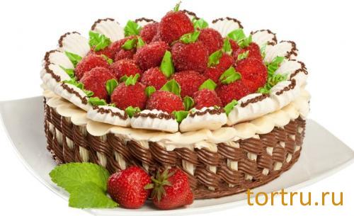 Торт "Корзина с клубникой", комбинат Добрынинский, Москва Торт "Корзина с клубникой", комбинат Добрынинский, Москва