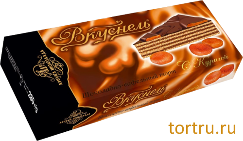 Торт Шоколадно-Вафельный "С курагой", кондитерская фабрика Азбука Шоколада, Москва Торт Шоколадно-Вафельный "С курагой", кондитерская фабрика Азбука Шоколада, Москва