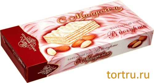 Торт Вафельный "В йогурте с миндалём", кондитерская фабрика Азбука Шоколада, Москва Торт Вафельный "В йогурте с миндалём", кондитерская фабрика Азбука Шоколада, Москва