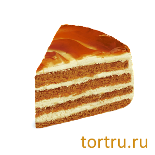 Торт "Медовый с карамелью", кондитерская фабрика Сластёна, Чебоксары