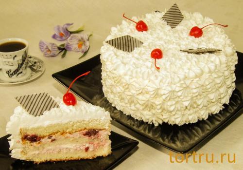 Торт "Творожно-вишневый", На блюдечке, Зеленоград Торт "Творожно-вишневый", На блюдечке, Зеленоград