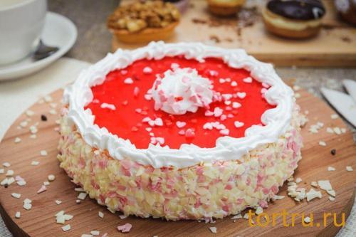 Торт "Клубнично-творожный", кондитерская Ваниль