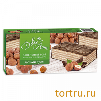 Торт Вафельный в шоколадной глазури "Dolce Ame Лесной орех", кондитерская фабрика Азбука Шоколада, Москва Торт Вафельный в шоколадной глазури "Dolce Ame Лесной орех", кондитерская фабрика Азбука Шоколада, Москва