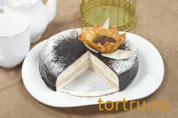 Торт французский блинный "Креп де Пари" шоколадный, комбинат Добрынинский, Москва