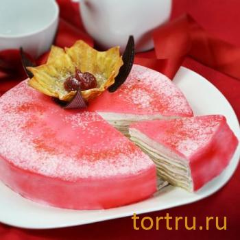 Торт французский блинный "Креп де Пари" клубничный, комбинат Добрынинский, Москва