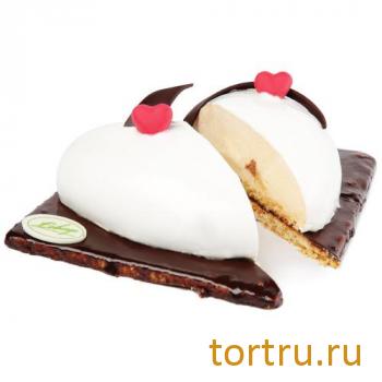 Торт "Чизкейк с шоколадом (Сердце белое)", Леберже, Leberge, кондитерская