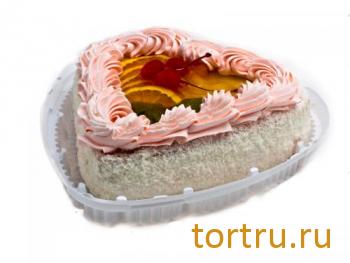 Торт "Фруктовый со сливками бисквитный", Хлебокомбинат "Пеко", Москва