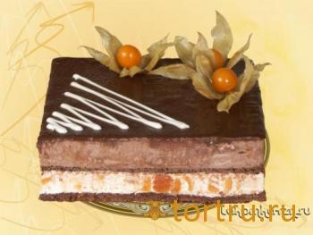 Торт "Шоколадно-апельчиновый", кондитерский цех Лакомка, Рязань