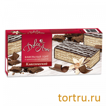 Торт Вафельный в шоколадной глазури "Dolce Ame Классический", кондитерская фабрика Азбука Шоколада, Москва Торт Вафельный в шоколадной глазури "Dolce Ame Классический", кондитерская фабрика Азбука Шоколада, Москва