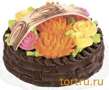 Торт "Корзина с цветами", кондитерская фирма Зодиак, Москва
