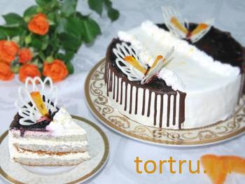 Торт "Лимонный с черникой", На блюдечке, Зеленоград