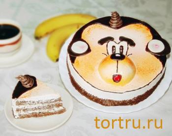 Торт "Обезьянка", На блюдечке, Зеленоград