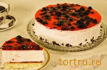 Торт "Суфле ягодное", На блюдечке, Зеленоград
