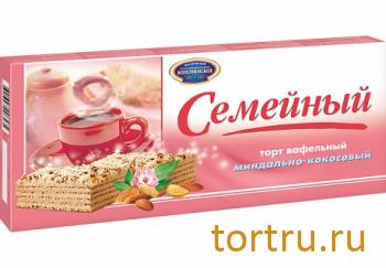 Торт вафельный "Семейный миндально-кокосовый", Коломенское Торт вафельный "Семейный миндально-кокосовый", Коломенское