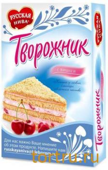 Торт "Творожник" с вишней, Русская Нива